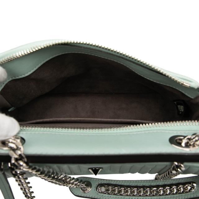 フェンディ ドットコム クリック チェーンショルダーバッグ 8BN299 ライトブルー レザー レディース FENDI 【中古】_3