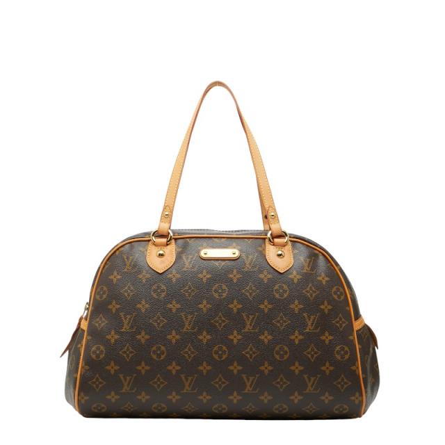 ルイ ヴィトン モノグラム モントルグイユGM トートバッグ ハンドバッグ M95566 ブラウン PVC レザー レディース LOUIS VUITTON 【中古】