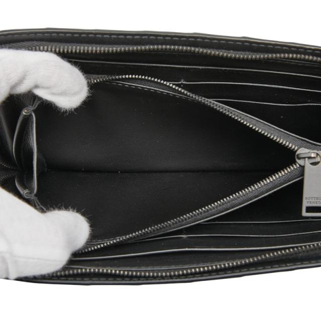 ボッテガヴェネタ イントレチャート ラウンドファスナー 長財布 ブラック レザー メンズ BOTTEGAVENETA 【中古】_6