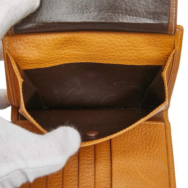 ロエベ アナグラム 二つ折り財布 ブラウン レザー レディース LOEWE 【中古】_7