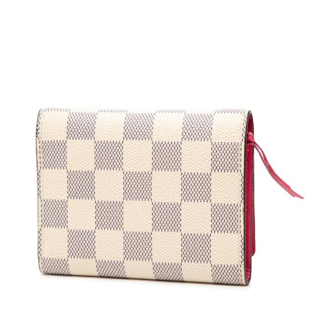 ルイ ヴィトン ダミエ アズール ポルトフォイユ ヴィクトリーヌ 三つ折り財布 N60059 ホワイト マルチカラー PVC LOUIS VUITTON 【中古】_1