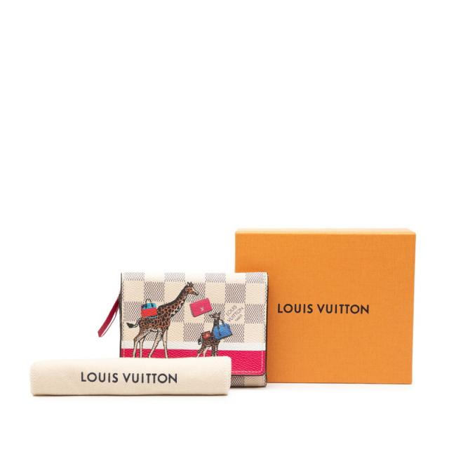 ルイ ヴィトン ダミエ アズール ポルトフォイユ ヴィクトリーヌ 三つ折り財布 N60059 ホワイト マルチカラー PVC LOUIS VUITTON 【中古】_7
