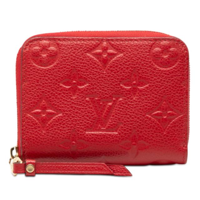 ルイ ヴィトン モノグラム アンプラント ジッピー コインパース コインケース M63696 スカーレット レッド LOUIS VUITTON 【中古】