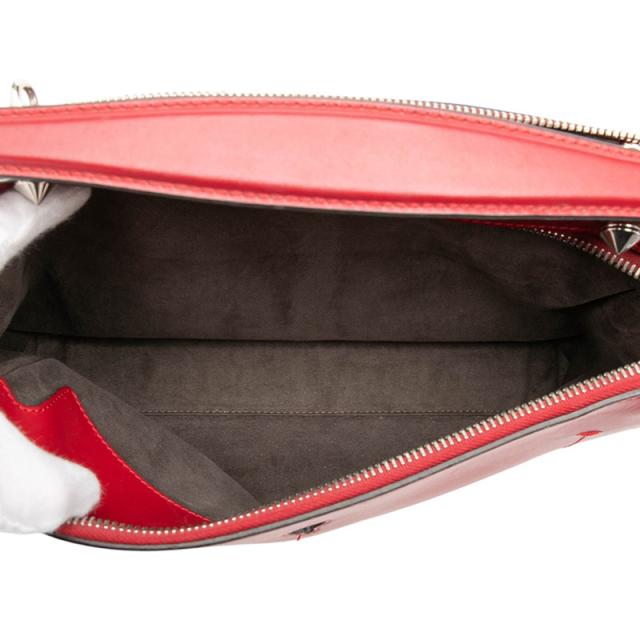 フェンディ ドットコム ハンドバッグ ショルダーバッグ 2WAY 8BN293 レッド レザー レディース FENDI 【中古】_3