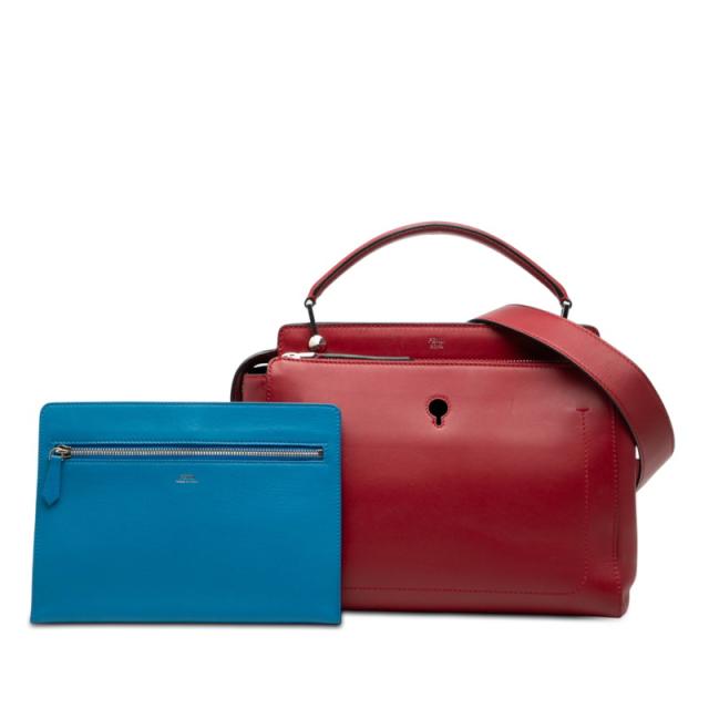 フェンディ ドットコム ハンドバッグ ショルダーバッグ 2WAY 8BN293 レッド レザー レディース FENDI 【中古】_6