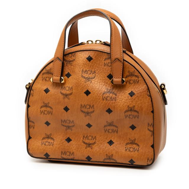 エム シー エム ヴィセトス モノグラム ハンドバッグ ショルダーバッグ 2WAY ブラウン レザー レディース MCM 【中古】_1