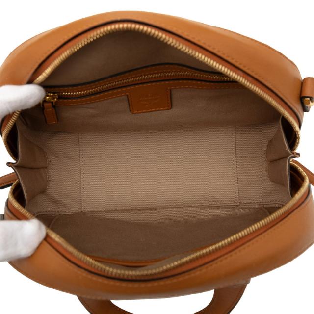 エム シー エム ヴィセトス モノグラム ハンドバッグ ショルダーバッグ 2WAY ブラウン レザー レディース MCM 【中古】_3