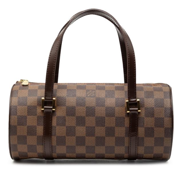 ルイ ヴィトン ダミエ エベヌ パピヨン ショルダーバッグ ハンド N51304 ブラウン PVC レザー レディース LOUIS VUITTON 【中古】
