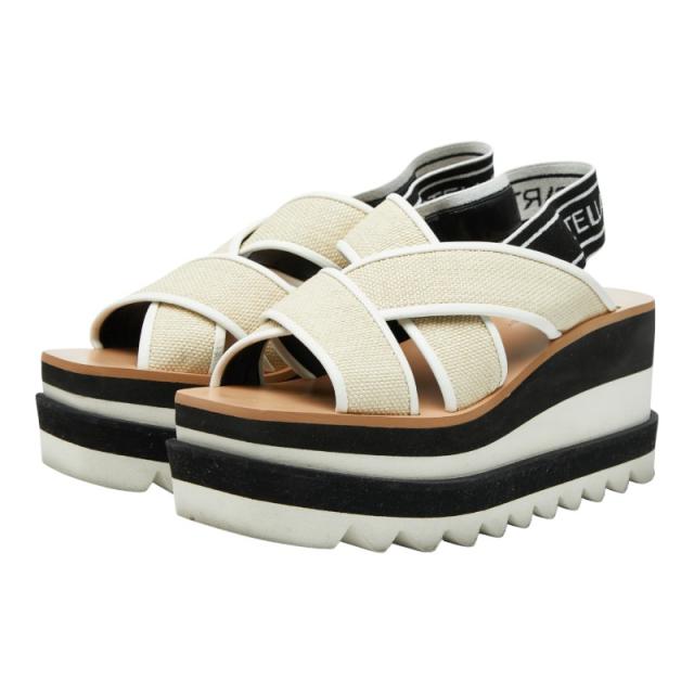 ステラマッカートニー SNEAK ELYSE サンダル プラットフォーム ウェッジソール サイズ：38 ベージュ Stella McCartney 【中古】