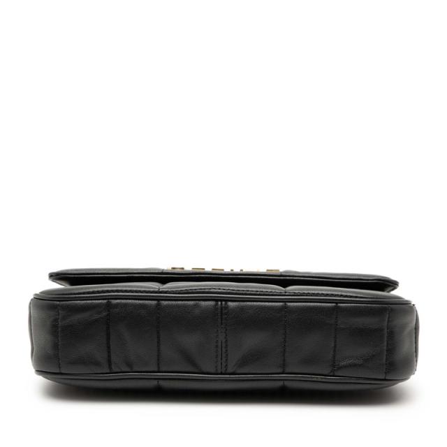 セリーヌ マトラッセ モノクローム チェーン ショルダーバッグ ブラック レザー レディース CELINE 【中古】_2