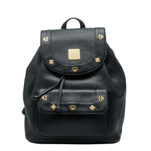 アカウント 販売 サイト MCM スタッズ付き ブラックリュック 【公式通販】