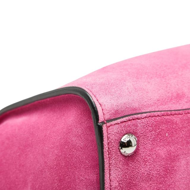 プラダ 三角ロゴプレート ハンドバッグ ショルダーバッグ 2WAY BN2625 ピンク スウェード レディース PRADA 【中古】_4