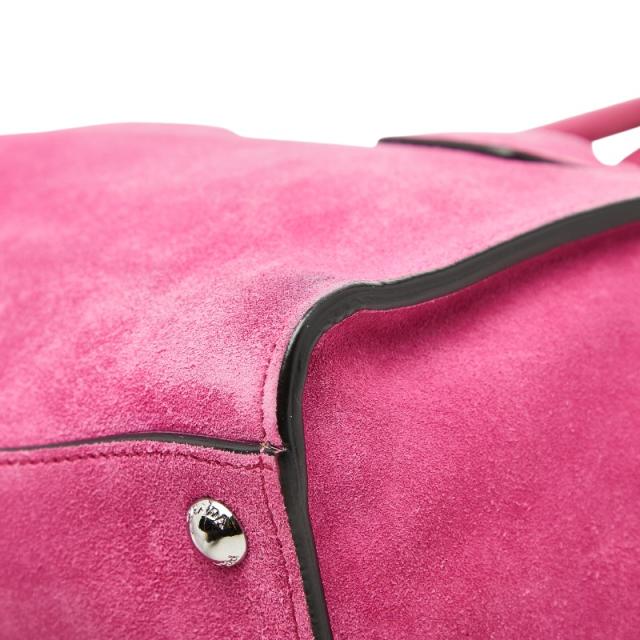 プラダ 三角ロゴプレート ハンドバッグ ショルダーバッグ 2WAY BN2625 ピンク スウェード レディース PRADA 【中古】_5