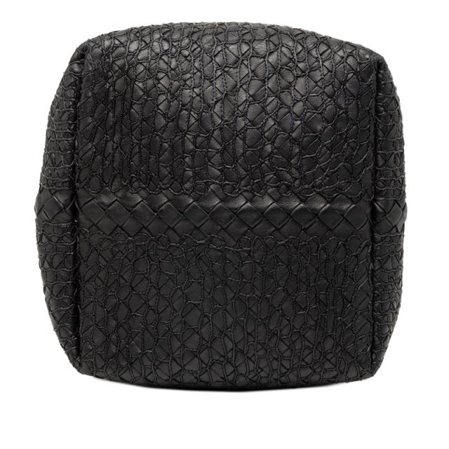 ボッテガヴェネタ イントレチャート ハンドバッグ ブラック レザー レディース BOTTEGAVENETA 【中古】_2