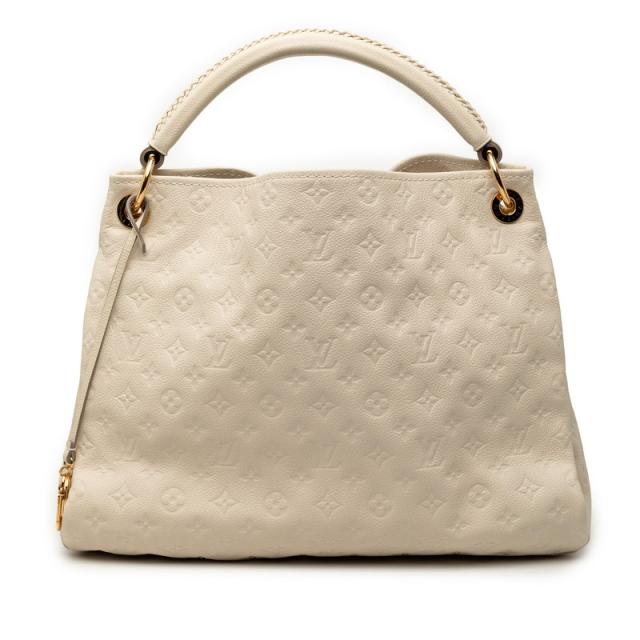 ルイ ヴィトン モノグラムアンプラント アーツィーMM ワンショルダーバッグ M93449 ネージュ アイボリー レザー LOUIS VUITTON 【中古】