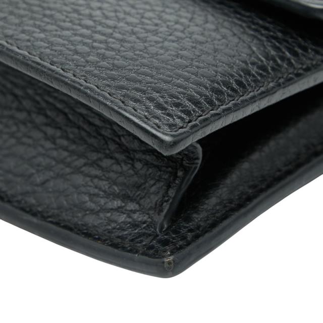 グッチ インターロッキングG ショルダーバッグ チェーンウォレット 510314 ブラック レザー レディース GUCCI 【中古】_4