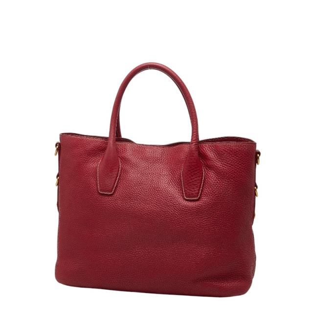 プラダ トートバッグ ショルダーバッグ 2WAY レッド レザー レディース PRADA 【中古】_1