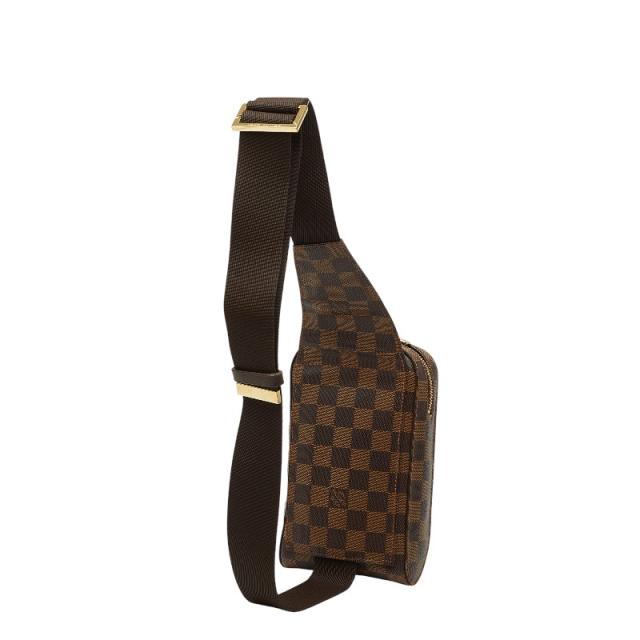 ルイ ヴィトン ダミエ ジェロニモス ボディバッグ ウエストバッグ M51994 ブラウン PVC レザー レディース LOUIS VUITTON 【中古】_1
