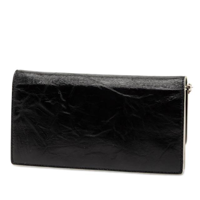 ディオール ディオラマ チェーンウォレット ショルダーバッグ ブラック ホワイト レザー レディース Dior 【中古】_1