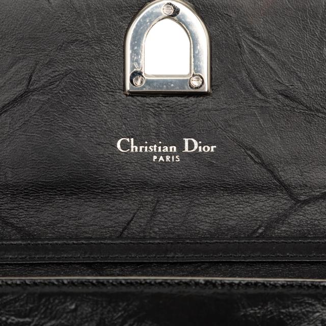 ディオール ディオラマ チェーンウォレット ショルダーバッグ ブラック ホワイト レザー レディース Dior 【中古】_4