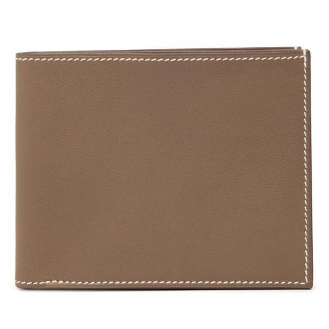 エルメス シチズンツイル 二つ折り財布 エトゥープ ヴォースイフト レディース HERMES 【中古】