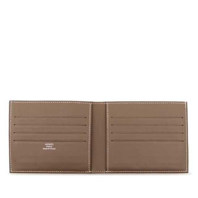 エルメス シチズンツイル 二つ折り財布 エトゥープ ヴォースイフト レディース HERMES 【中古】_3