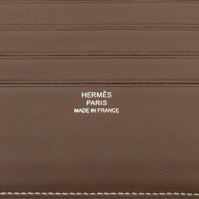 エルメス シチズンツイル 二つ折り財布 エトゥープ ヴォースイフト レディース HERMES 【中古】_5