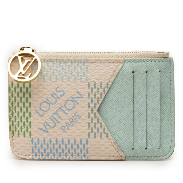 ルイ ヴィトン ダミエ ポルト カルト ロミー カードケース フラグメントケース N40639 ピスタチオ グリーン PVC LOUIS VUITTON 【中古】
