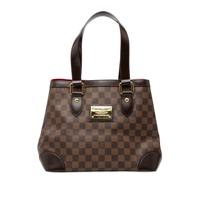 ルイ ヴィトン ダミエ ハムステッドPM ハンドバッグ トートバッグ N51205 ブラウン PVC レザー レディース LOUIS VUITTON 【中古】