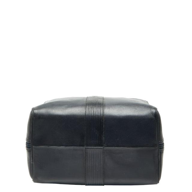 サンローラン YSLロゴ ハンドバッグ ミニボストンバッグ ネイビー レザー レディース SAINT LAURENT 【中古】_2