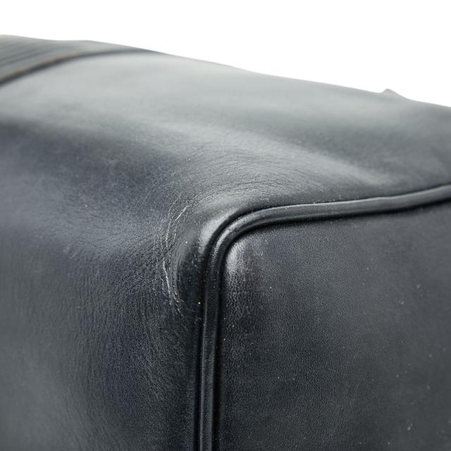 サンローラン YSLロゴ ハンドバッグ ミニボストンバッグ ネイビー レザー レディース SAINT LAURENT 【中古】_3