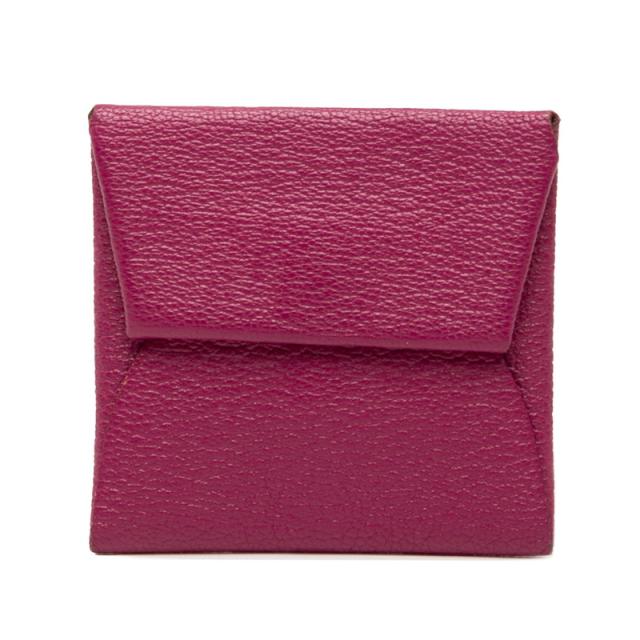 エルメス バスティア コインケース 小銭入れ ローズ パープル シェーブル レディース HERMES 【中古】