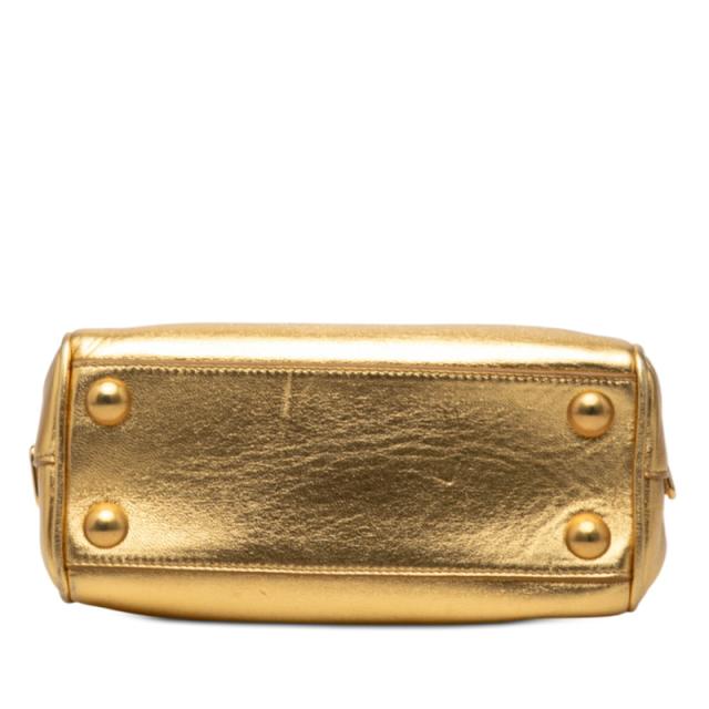 サンローラン ベイビーダッフル ハンドバッグ ショルダーバッグ 2WAY ゴールド レザー レディース SAINT LAURENT 【中古】_2