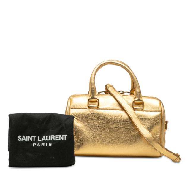 サンローラン ベイビーダッフル ハンドバッグ ショルダーバッグ 2WAY ゴールド レザー レディース SAINT LAURENT 【中古】_6