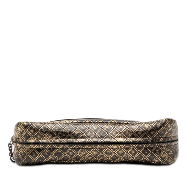 ボッテガヴェネタ イントレッチオ ミラージュ チェーン ショルダーバッグ ブラック ゴールド レザー レディース BOTTEGAVENETA 【中古】