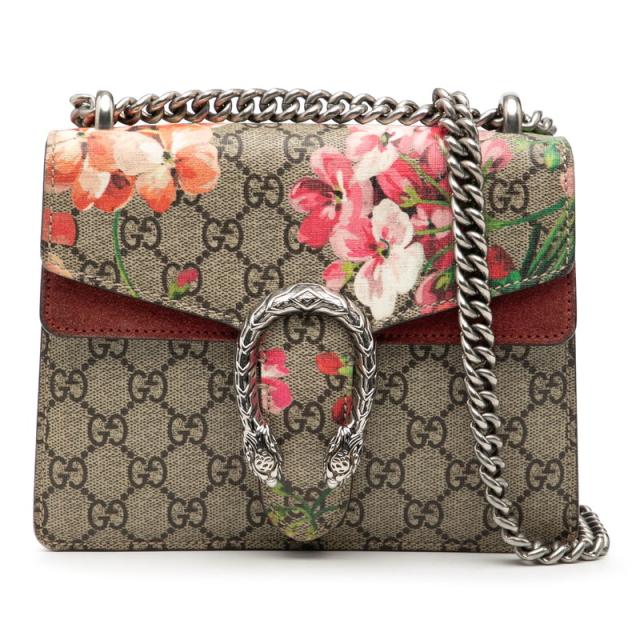 グッチ GGスプリーム GGブルームス ディオニュソス チェーン店 ショルダーバッグ 421970 ベージュ PVC スウェード GUCCI 【中古】
