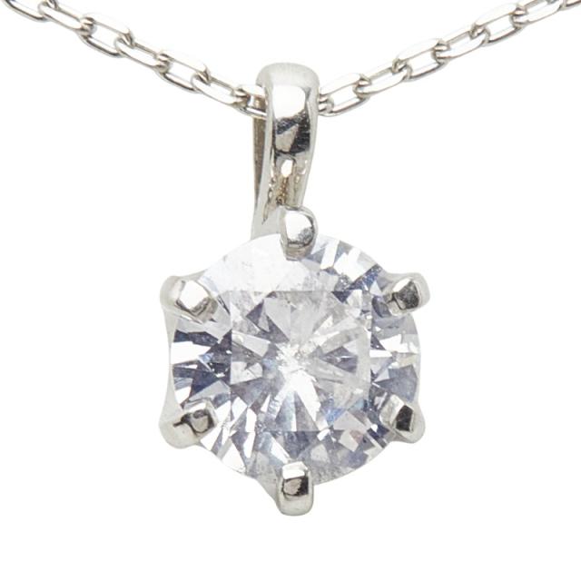 Pt900 プラチナ Pt850 プラチナ ダイヤ0.330ct プチネックレス レディース 中古_2