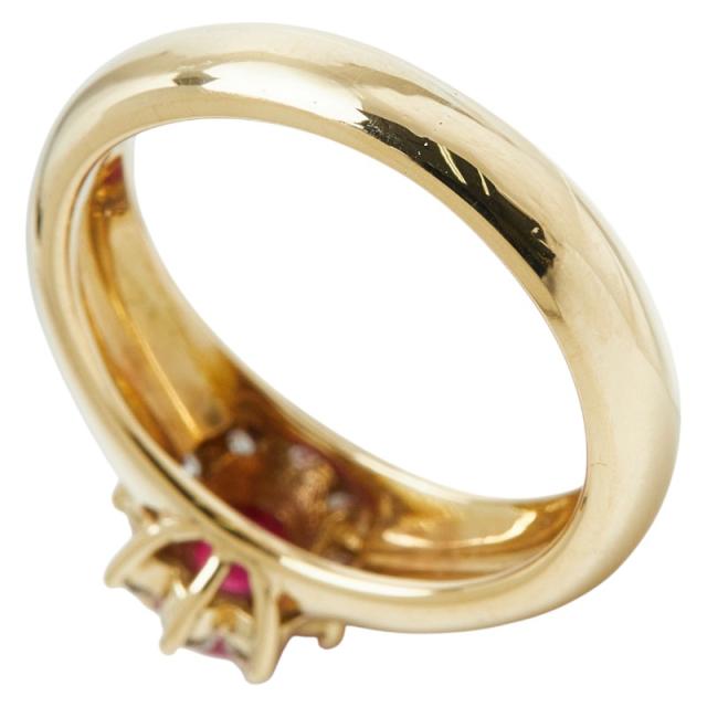 K18YG イエローゴールド ルビー0.59ct ダイヤ0.20ct リング 指輪 レディース 9.5号 中古_4