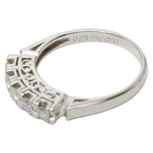 Pt900 プラチナ ダイヤ0.29ct 一文字リング リング 指輪 レディース 11号 中古_5
