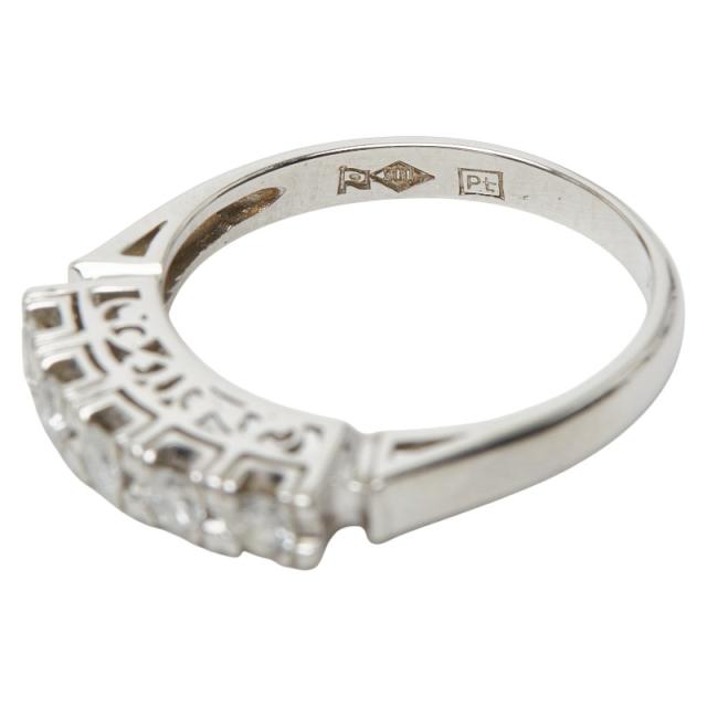 Pt900 プラチナ ダイヤ0.29ct 一文字リング リング 指輪 レディース 11号 中古_6