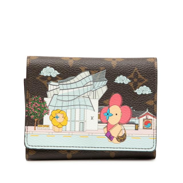 ルイ ヴィトン モノグラム ポルトフォイユ ヴィクトリーヌ ヴィヴィエンヌ 三つ折り財布 M81631 ブラウン LOUIS VUITTON 【中古】