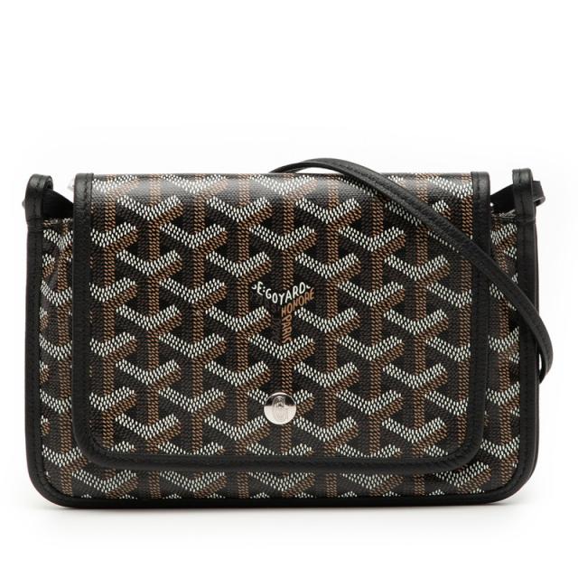 ゴヤール プリュメ ショルダーバッグ ポーチウォレット ブラック マルチカラー PVC レザー レディース GOYARD 【中古】