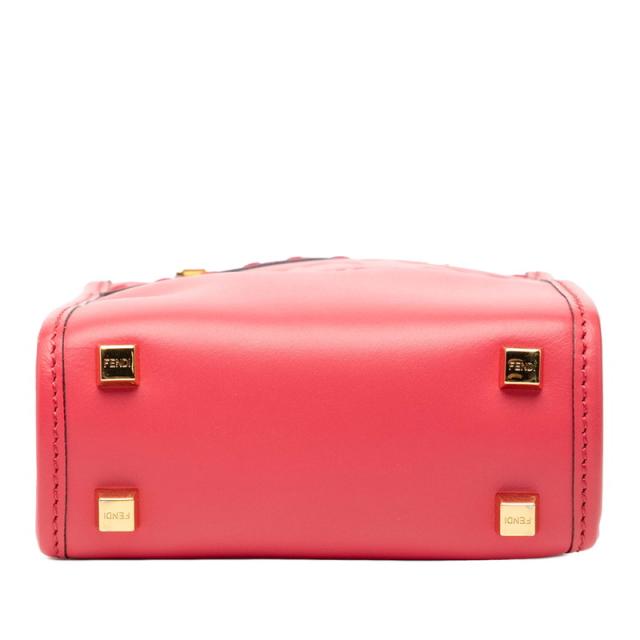 フェンディ サンシャイン ショッパー スモール ショルダーバッグ ハンドバッグ 2WAY 8BS051 ピンク PVC レザー レディース FENDI【中古】_2