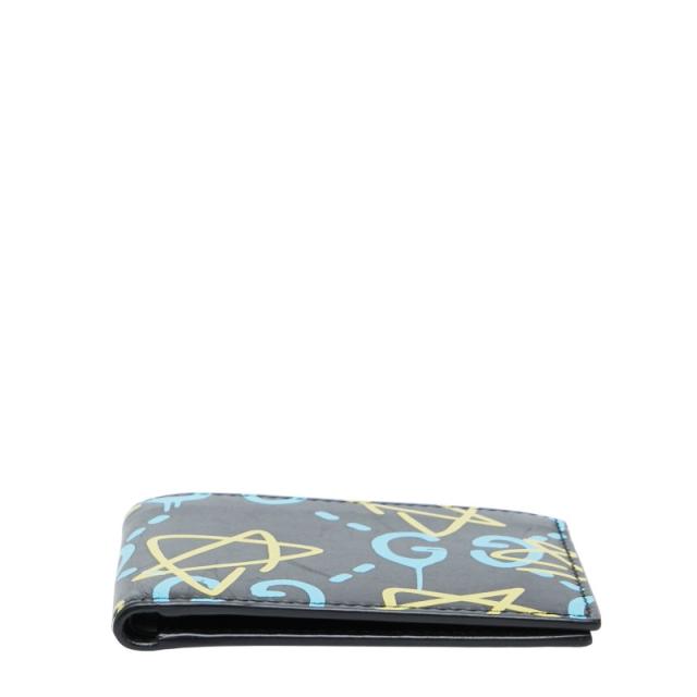 グッチ GGゴースト 二つ折り財布 448463 ブラック ブルー イエロー PVC レザー レディース GUCCI 【中古】_2