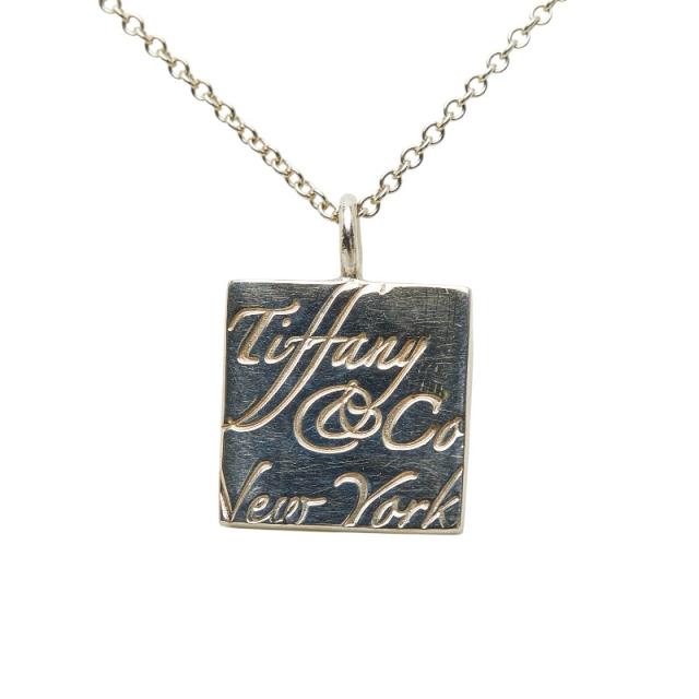 ティファニー ノーツ スクエア ロゴプレート ネックレス SV925 シルバー レディース TIFFANY&amp;Co. 【中古】_1
