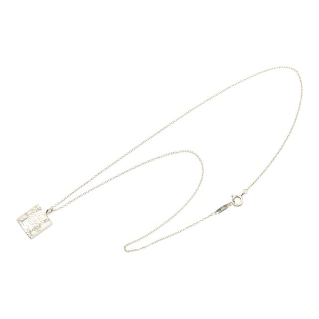 ティファニー ノーツ スクエア ロゴプレート ネックレス SV925 シルバー レディース TIFFANY&amp;Co. 【中古】_2