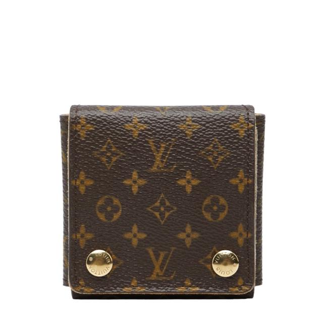 ルイ ヴィトン モノグラム ジュエリーケース アクセサリーケース ミニ アクセサリーポーチ ブラウン PVC レザー LOUIS VUITTON 【中古】