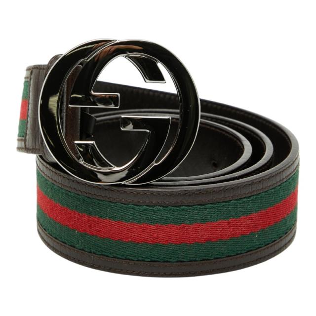 美品 グッチ インターロッキングG シェリーライン ベルト サイズ：90/36 レザー レディース GUCCI 【1-0255671】 グッチ インターロッキングG シェリーライン ベルト サイズ：90/36