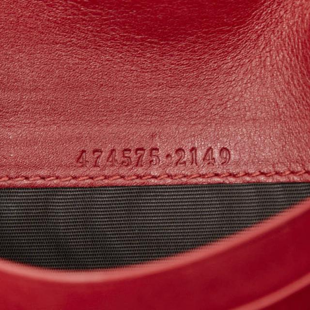 グッチ GGマーモント チェーンウォレット ショルダーバッグ 474575 レッド レザー レディース GUCCI 【中古】_7