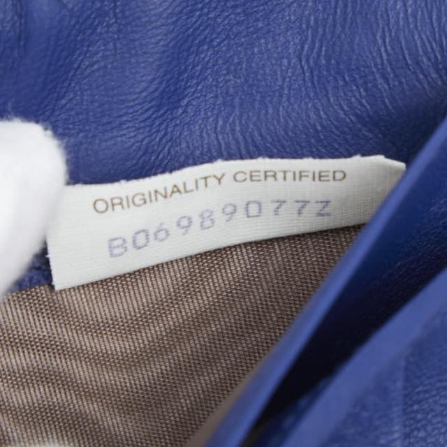 ボッテガヴェネタ イントレチャート ロングウォレット 長財布 ブルー レザー レディース BOTTEGAVENETA 【中古】_9